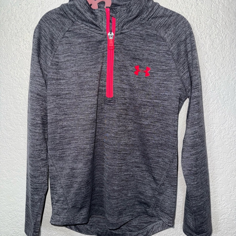 Under Armour Charcoal Pullover with Pink Highlights